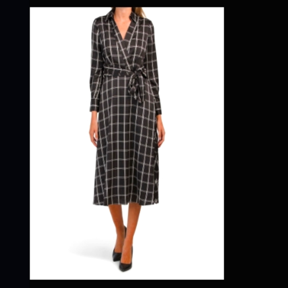 Tahari ADL Wrap Dress Silk Gorgeous